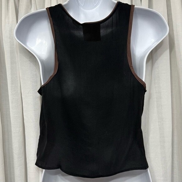 Maeve By Anthropologie Women's Black Top Size 0P 100% Silk - Picture 8 of 14